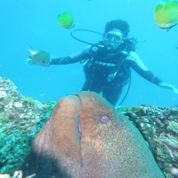 Just me and a Moray...