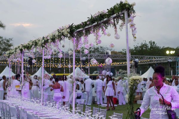 The Jamaica Broilers table at Diner en Blanc Kingston 2016