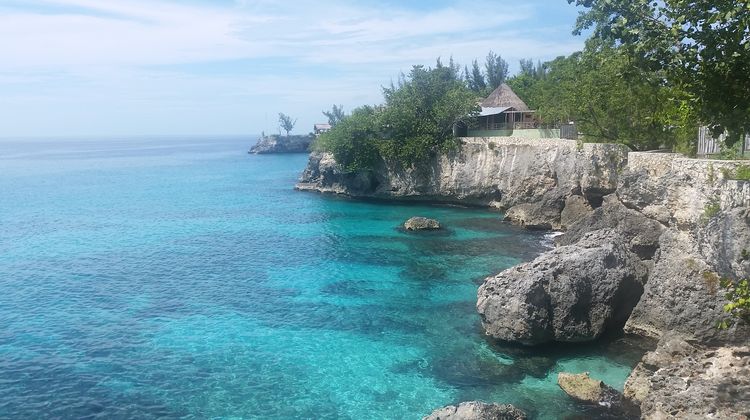 View from a cliff along the West End