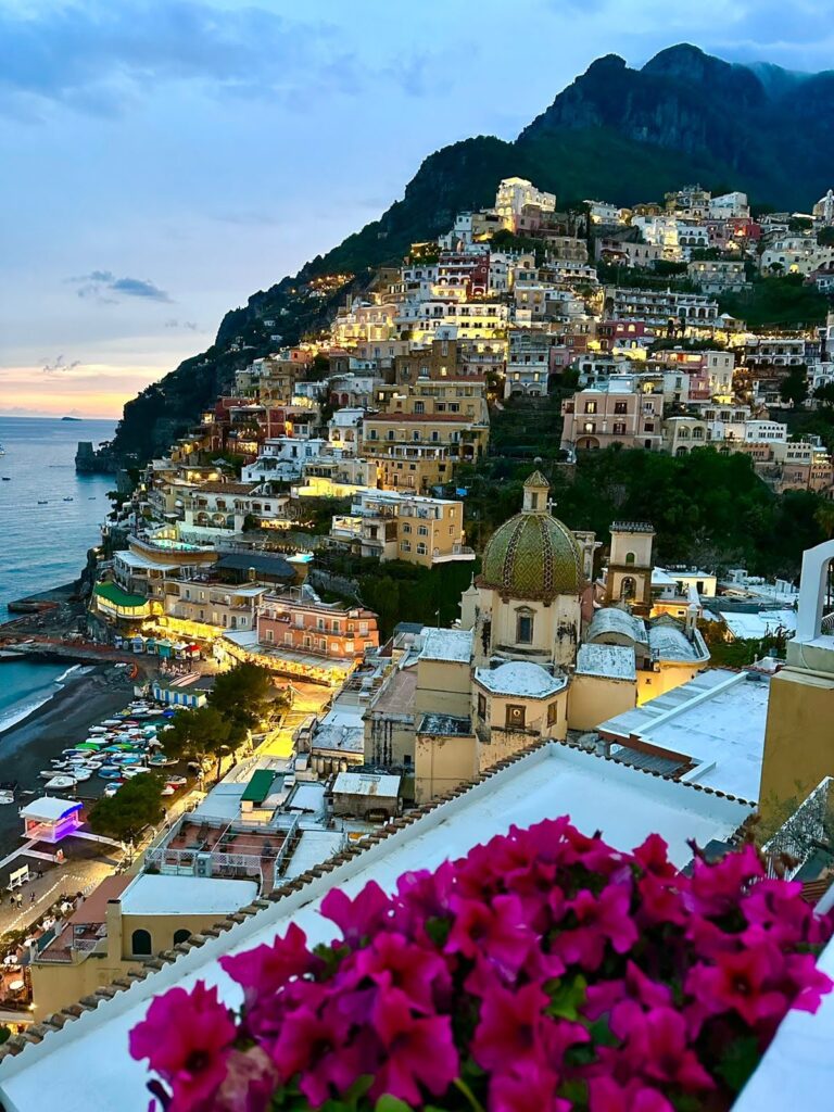 View of Positano from Hotel L'Ancora